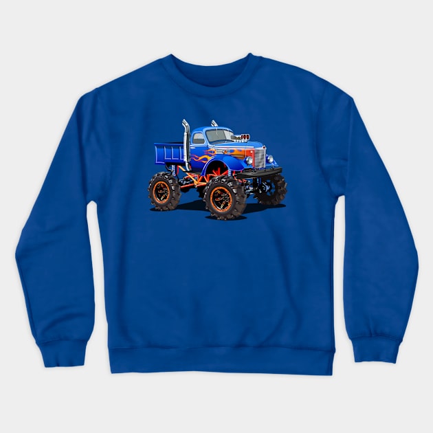 Cartoon monster truck Crewneck Sweatshirt by Mechanik